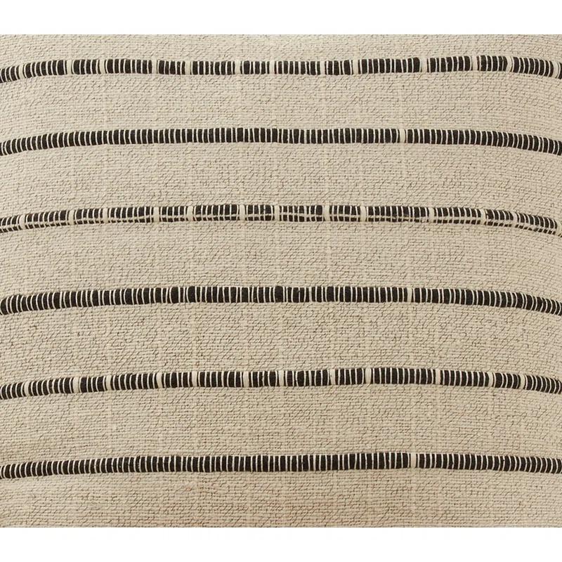 Saro Coralee Collection Striped Cotton Throw Pillow