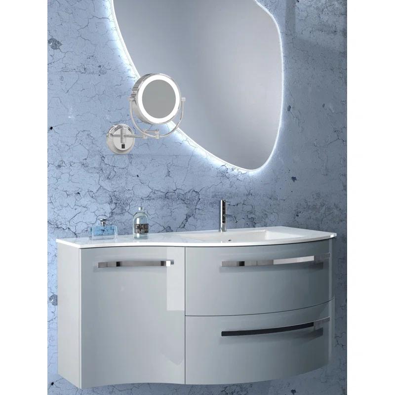 Aptations Kimball Young Metal Concave LED Wall Mirror