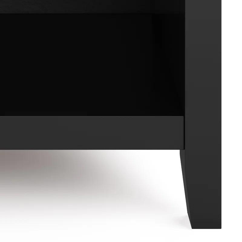 Simpli Home Artisan 24"W Solid Wood Nightstand with Drawer and Shelves & Reviews | Wayfair