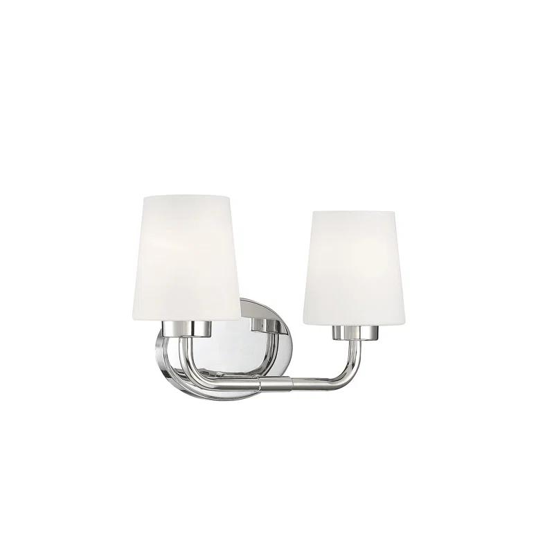 Fitz 2 Light Frosted Dimmable Vanity Light