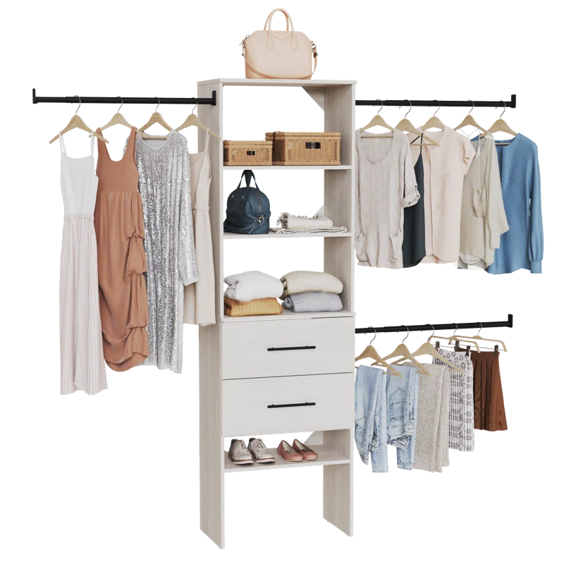 ClosetMaid SuiteSymphony 84" W -120" W Closet System Kit with Drawers