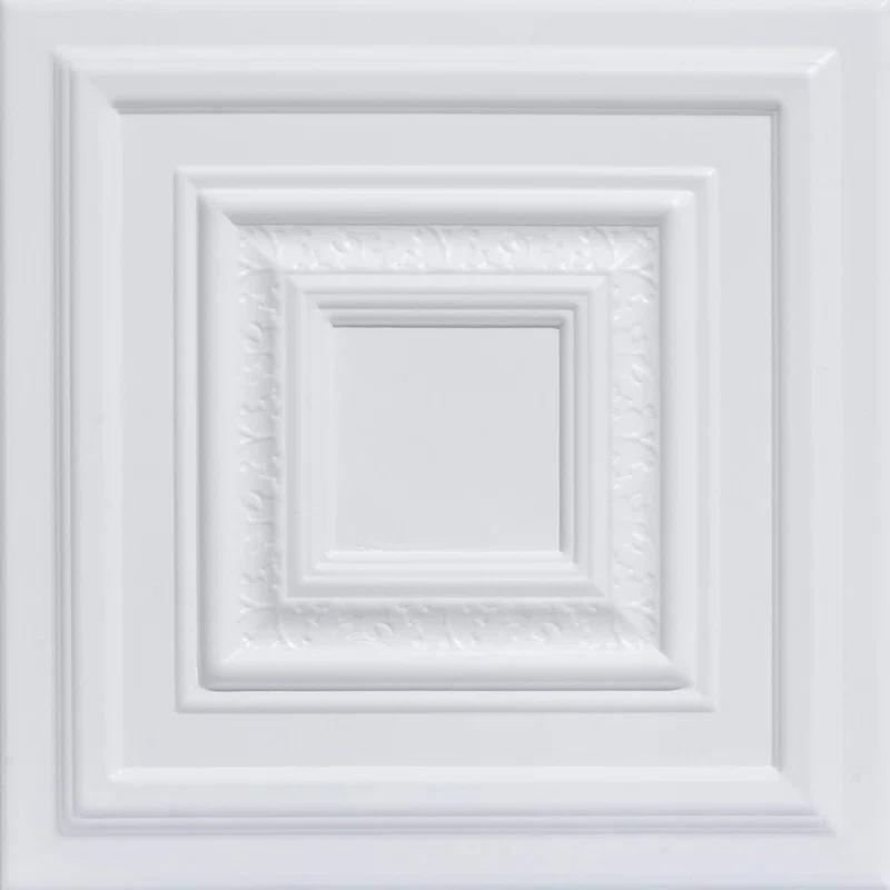 Chestnut Grove 1.6 ft. x 1.6 ft. Polystyrene Glue-up Ceiling Tile (Set of 96)