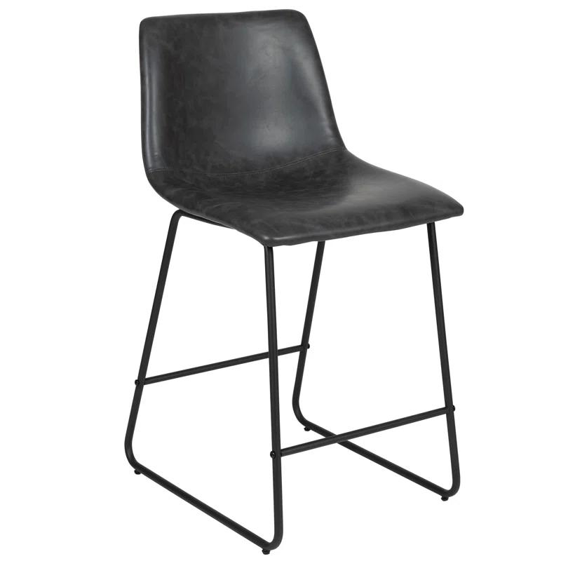 Flash Furniture Ringel Upholstered Counter Stool with Metal Frame