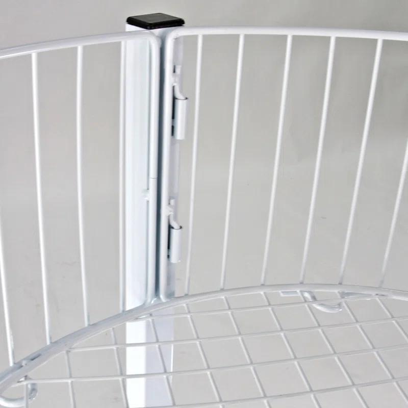 Azar Displays Three-Tiered Large White Wire Bin