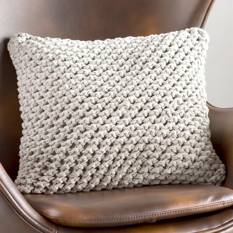 Sheridan Knitted Cotton Throw Pillow