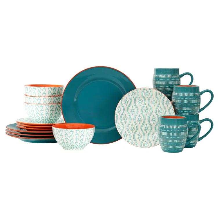 Baum 16 Piece Stoneware Dinnerware Set - Service for 4