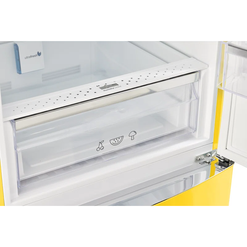 Unique Appliances Classic Retro 24 In 12 Cu.ft Bottom Mount Fridge Auto Defrost, Energy Star Certified, Counter Depth UGP-340L Y AC