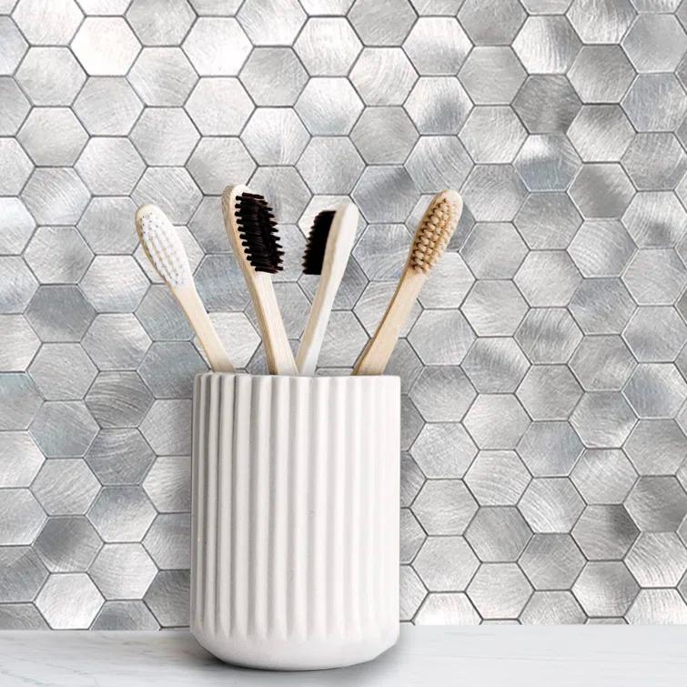 Design Is Personal 12'' W x 12'' L Polyvinyl Chloride (PVC) Peel and Stick Mosaic Tile