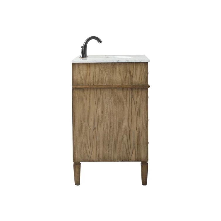 Rivers 40" Free-Standing Single Bathroom Vanity Set with Marble Vanity Top
