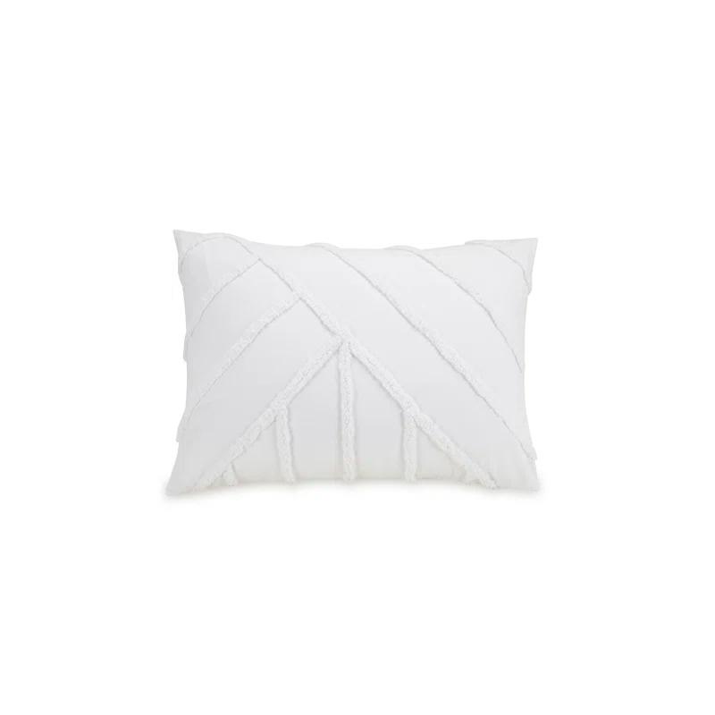 Laurel and Mayfair Cotton Ring Stitch Chevron / Zig Zag Comforter Set