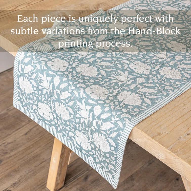 over&back Hand-Blocked Table Runner