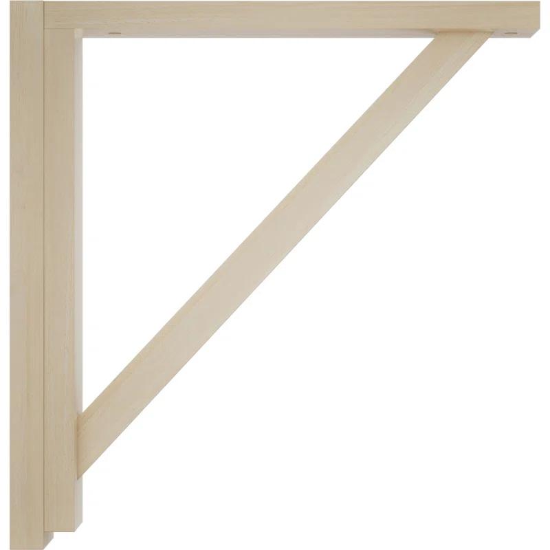 Ekena Millwork 2 1/2"W x 14 3/4"D x 14 1/4"H Traditional Shelf Bracket, Rubberwood