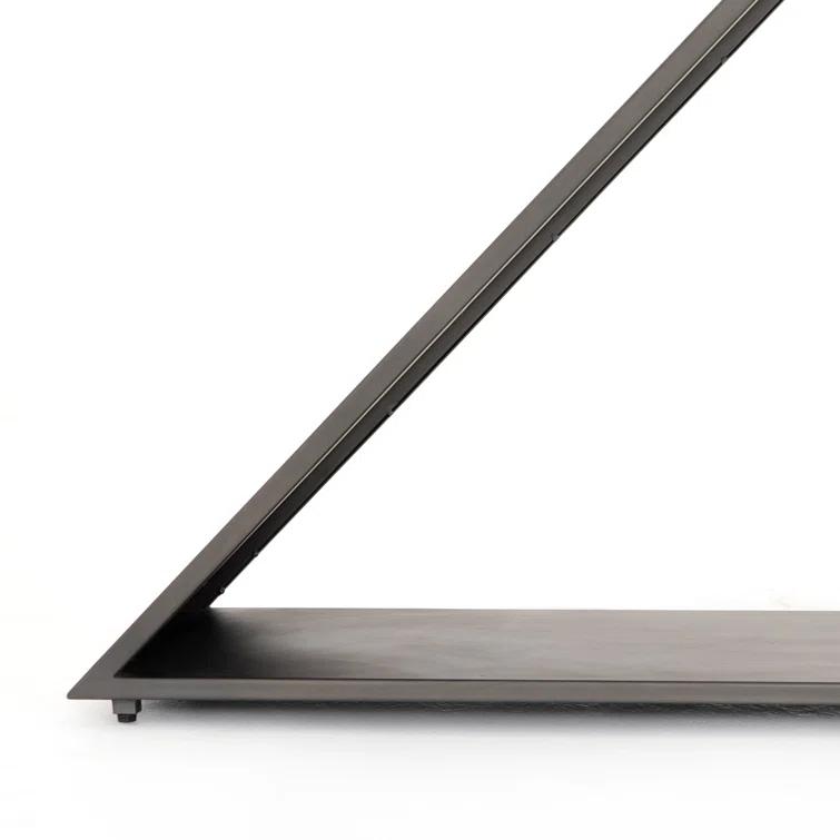 Geometric Coated Gunmetal Firewood Holder