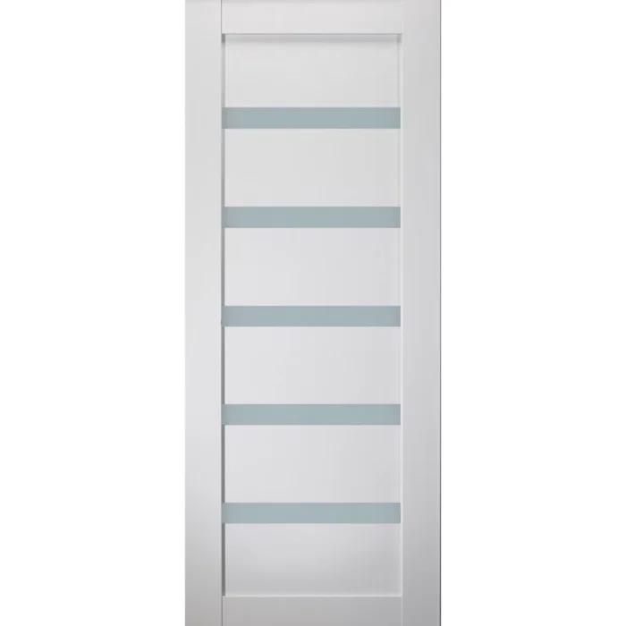 Stile Doors 80'' Solid + Manufactured Wood Glass Prehung Door