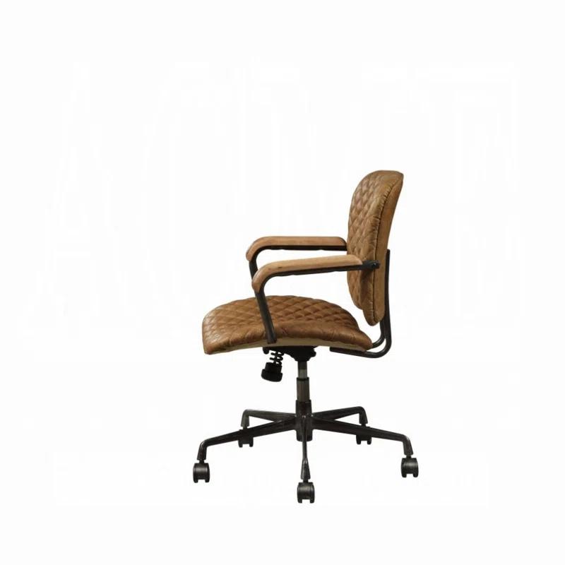 F&L Homes Studio Josi Genuine Leather Office Chair