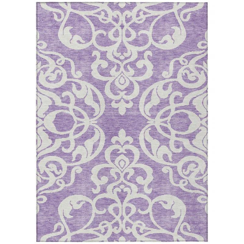 Chayden Washable Damask Indoor / Outdoor Rug