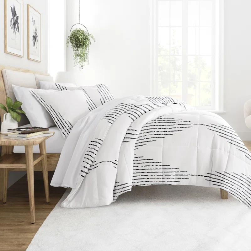Becky Cameron Soft Diamond Stripe Down-Alternative Comforter Set