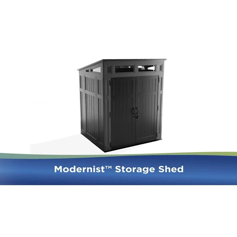 Suncast Suncast Modernist 6 ft. W x 5 ft. D Resin Vertical Storage Shed