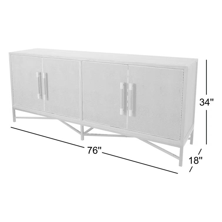 Meera 76" Wide Wood Sideboard