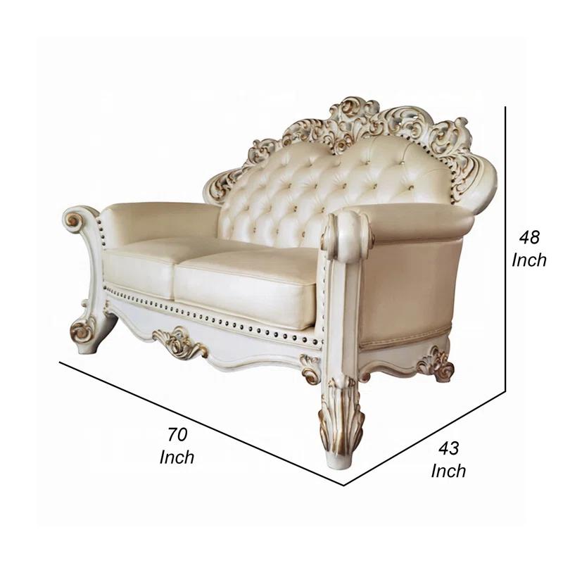 A&J Homes Studio Vendome 69.6'' Faux Leather Loveseat