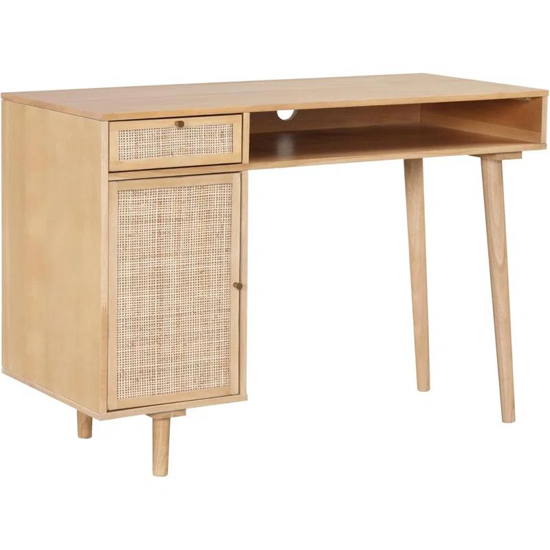 Nathan James Solid Wood Base Computer Desk