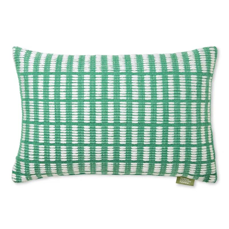 TOWN & COUNTRY TERRA Alara Solid Border Indoor Outdoor Decorative Pillow 20"x20"