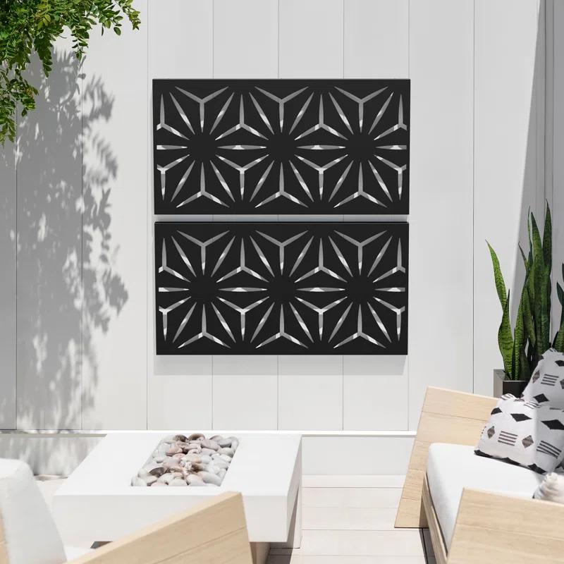 Veradek Screen Series Star Plastic Black Screen Panel (Set of 2)