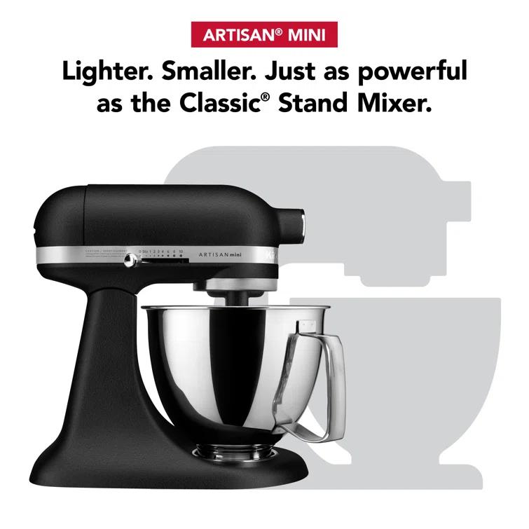 KitchenAid® KitchenAid® Artisan® Mini 3.5 Quart Tilt-Head Stand Mixer KSM3316XBK