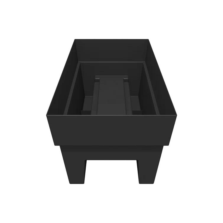 Bloem Finley 24-in Recycled Plastic Indoor/Outdoor Rectangle Railing Planter Bundle