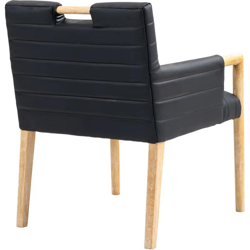 Latitude Run® Jaynia Vegan Leather Dining Arm Chair