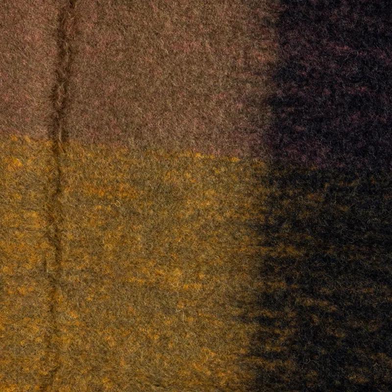 Creative Co-Op Patterned Wool Ruffled Throw Blanket