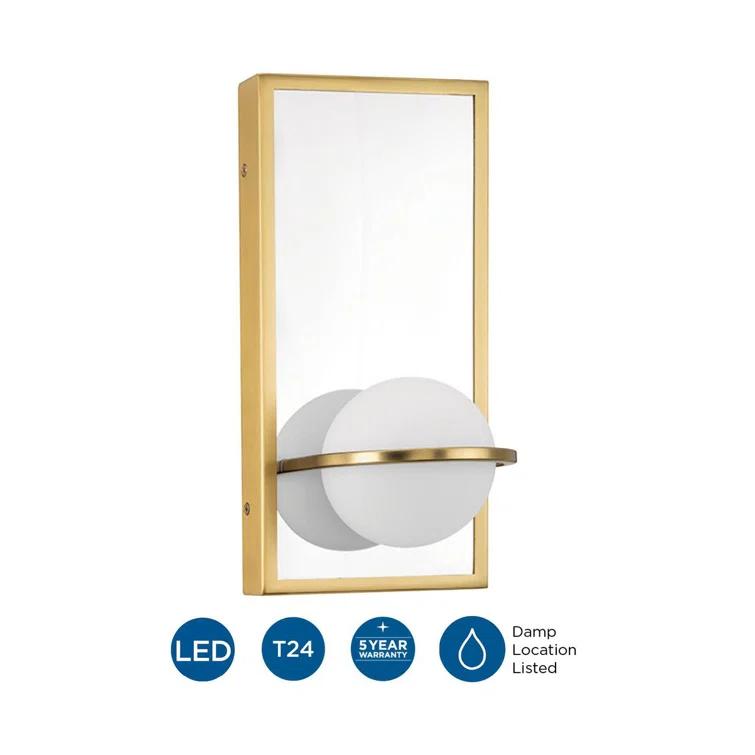 Everly Quinn Steel LED Flush Mounted Sconce