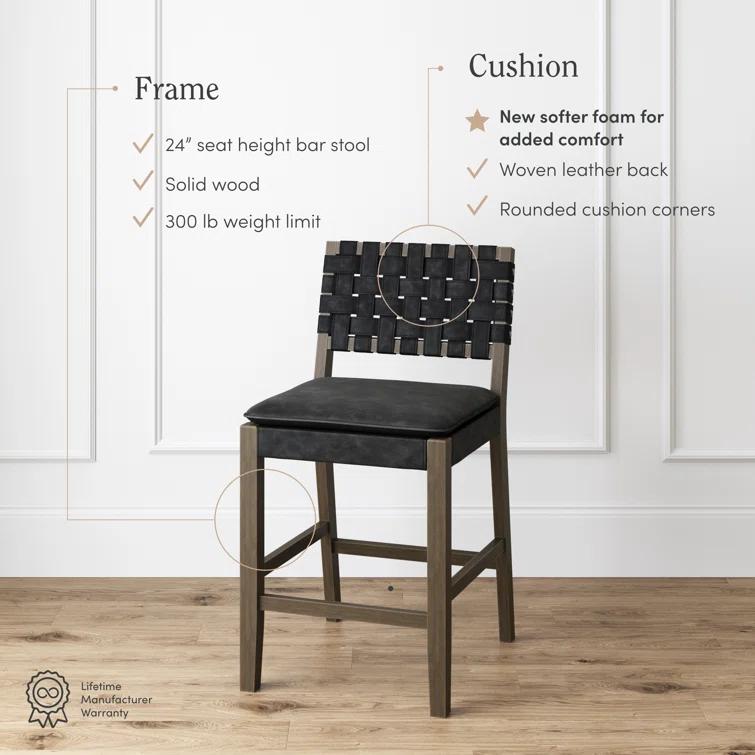 Nathan James Upholstered Stool