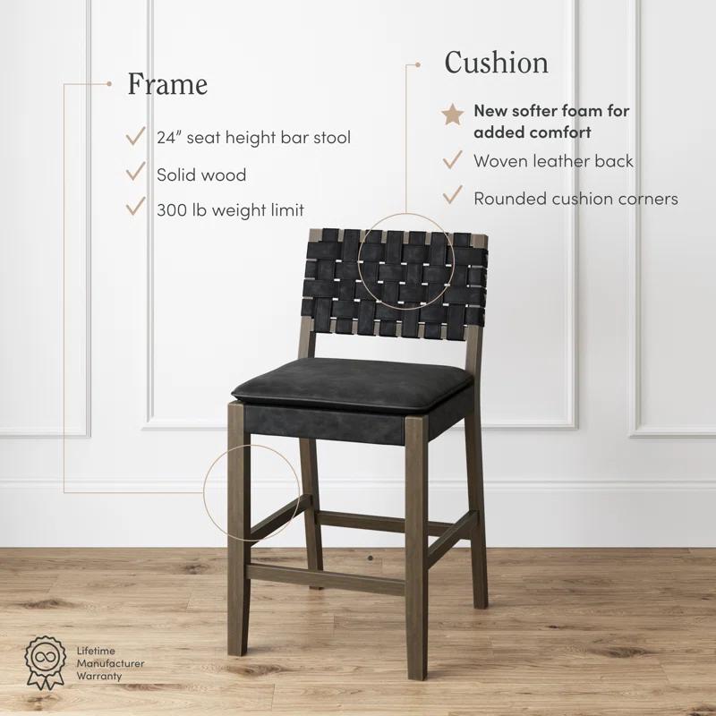 Nathan James Upholstered Stool