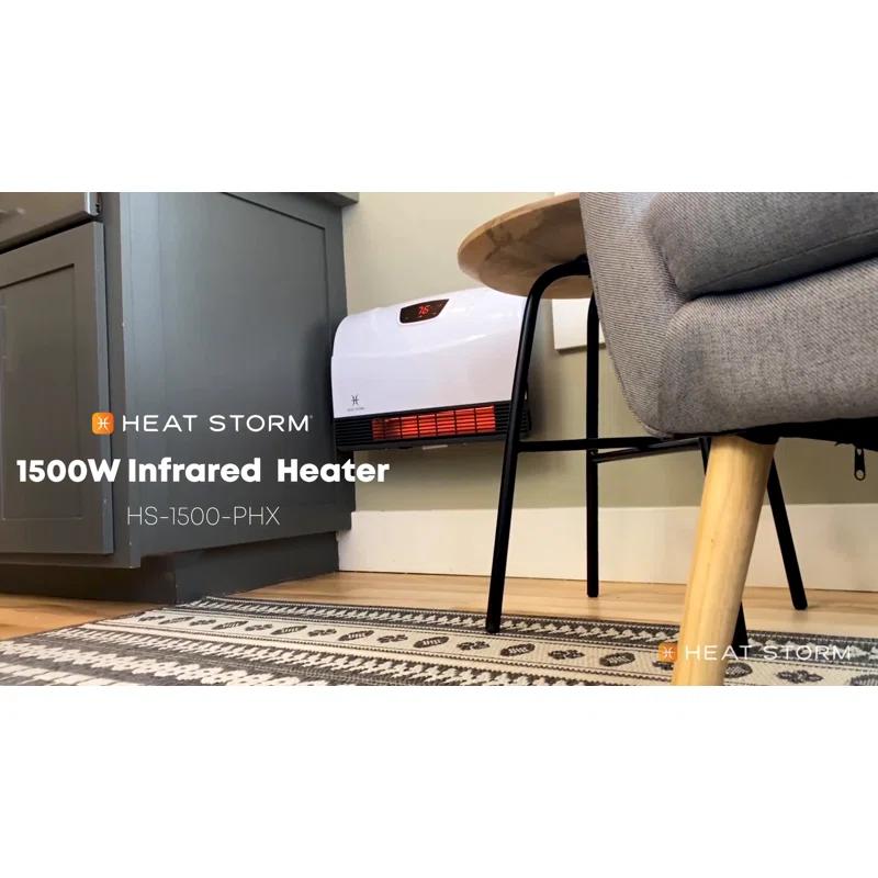 Heat Storm Heat Storm 1500 Watt Infrared WiFi enabled, wall mount  electric space heater with digital thermostat, remote - Smart Line
