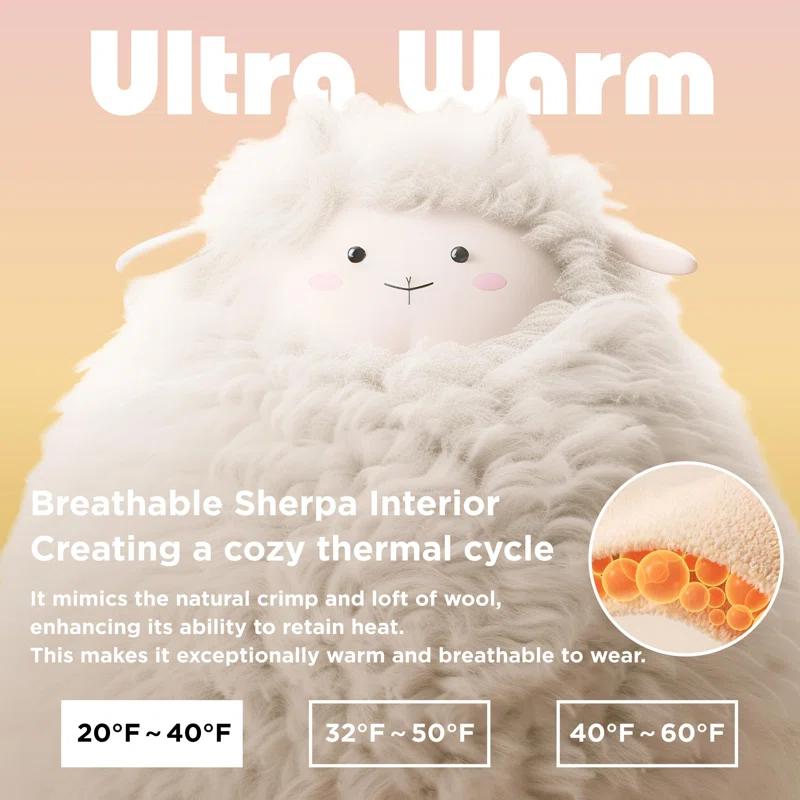 Bedsure Bedsure Blanket Hoodie - Sherpa Wearable Blankets For Women & Kids As Gifts For Women Men, Christmas Gifts Sweatshirt Blanket