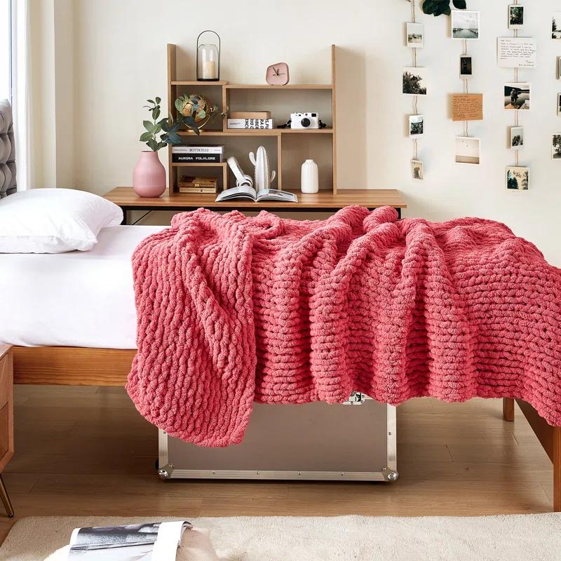 Byourbed Cozy Potato Chunky Knit Oversized Luxury Throw Blanket