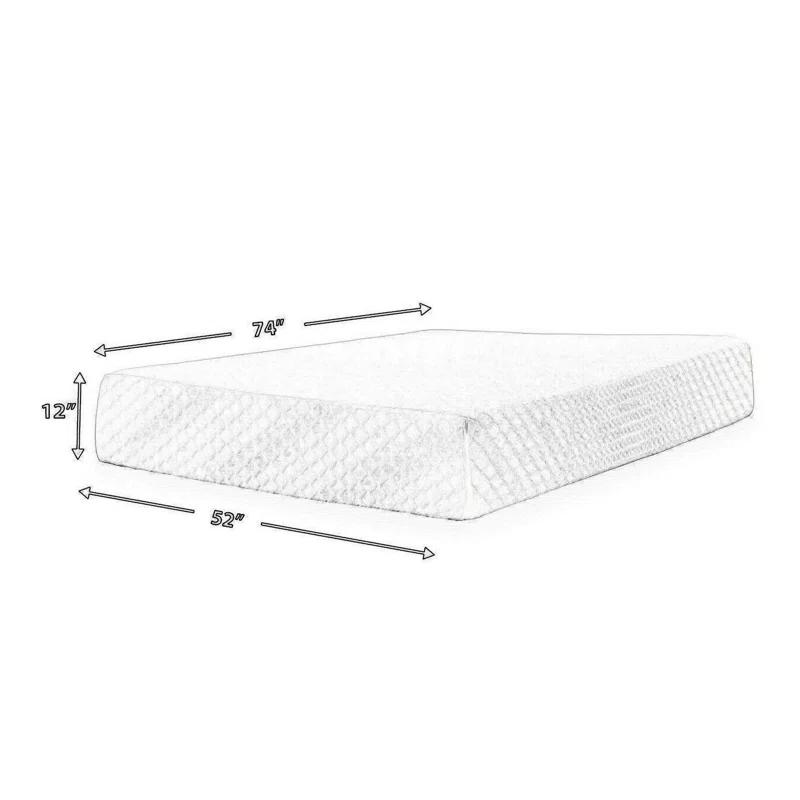 Benjara Jeny Mattress, Cool Comfort Memory Foam, Stretch Cover 12 Inch