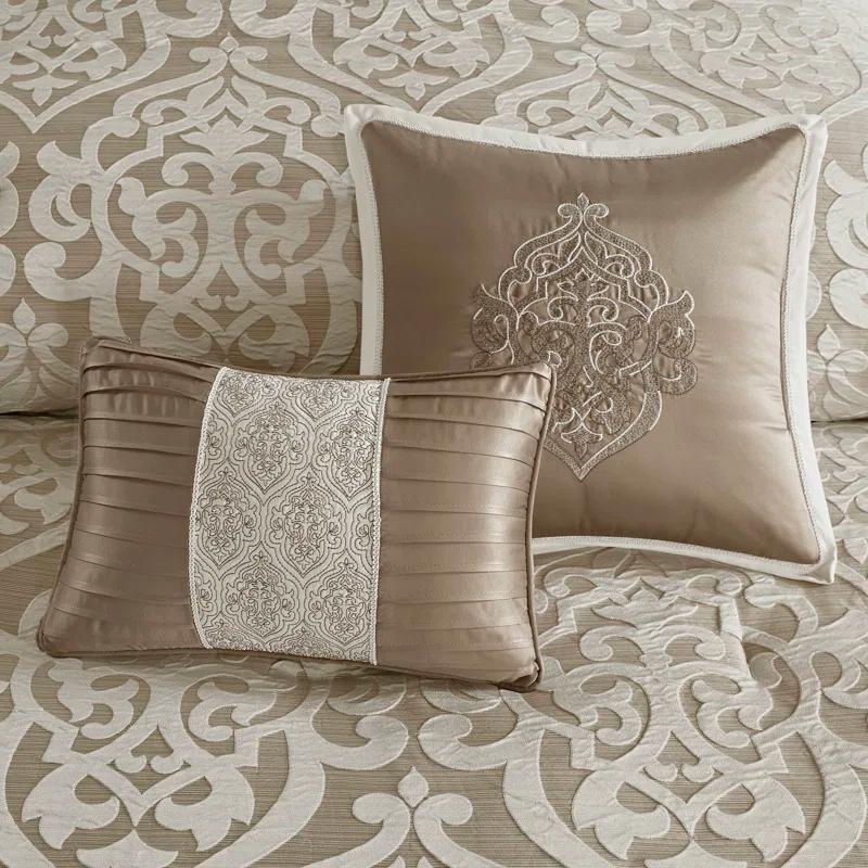 Madison Park Odette Jacquard 8 Piece Comforter Set