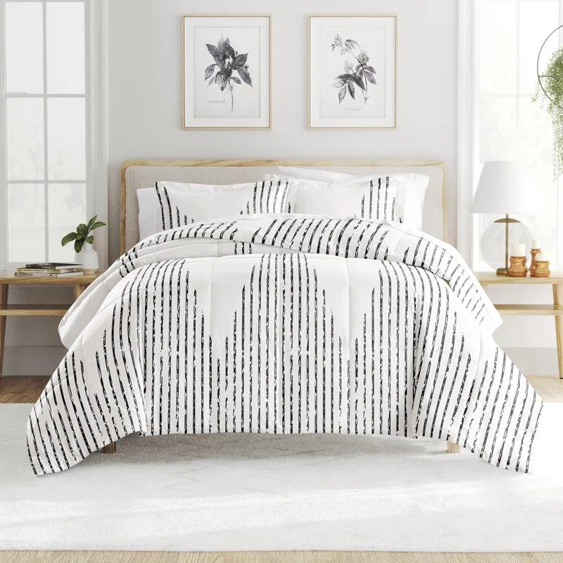 Becky Cameron Soft Diamond Stripe Down-Alternative Comforter Set