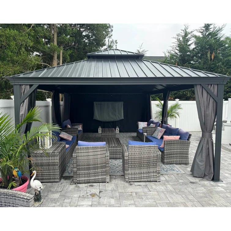 Purple Leaf Aluminum Patio Gazebo