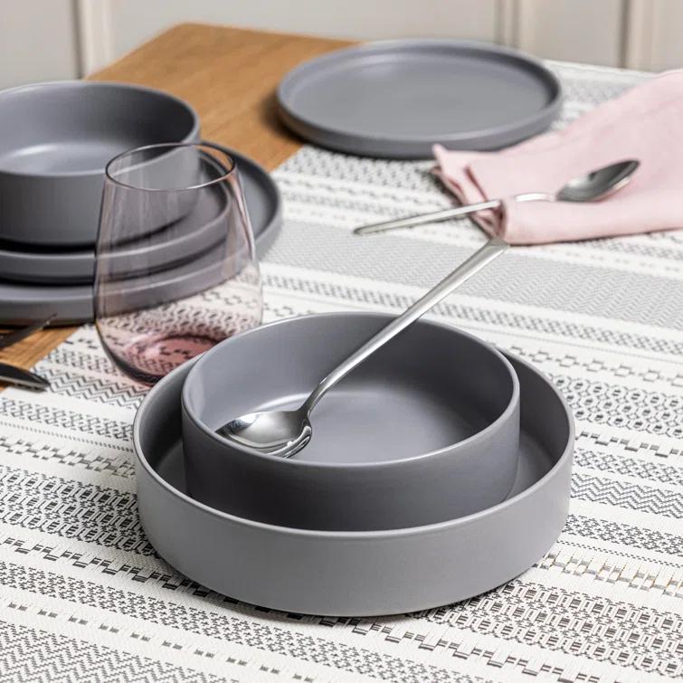 over&back Reversible Striped Table Runner