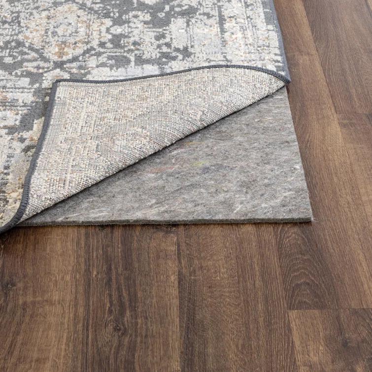 Karastan 2'x4' Scatter Reversible Pet Proof Rug Pad Gray: Skid-Resistant Rectangle Carpet Pad, Polyester, 24"x48"