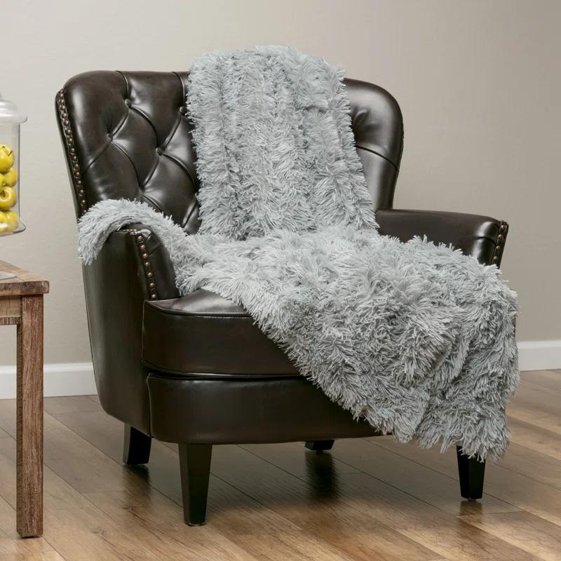 Chanasya Shaggy Shaggy Super Elegent Sherpa Long Fur Throw