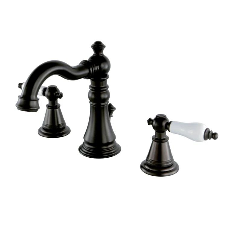 Kingston Brass Kingston Brass English Classic Two-Handle 3-Hole Deck Mount Widespread Bathroom Faucet with Pop-Up Drain FSC1975PL