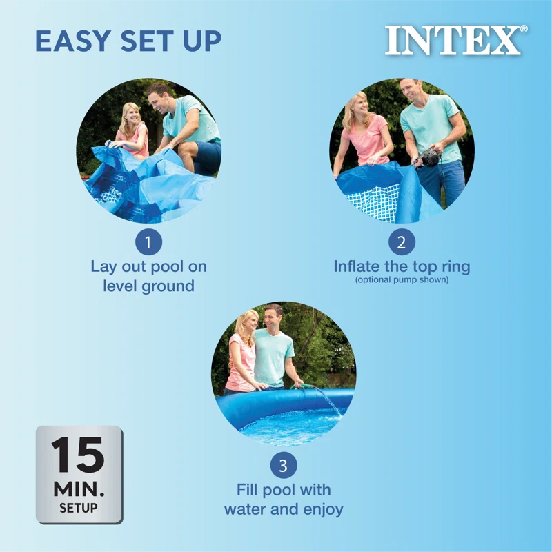Intex Intex Easy Set Inflatable Kid Swimming Pool Only