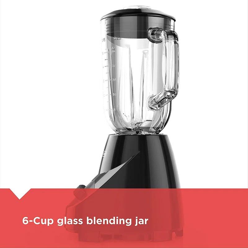 BLACK+DECKER BLACK+DECKER 10-Speed Countertop Blender, BL2010BG, 6-Cup Glass Jar, Dishwasher-Safe, Stainless Steel Blade, Suction Feet