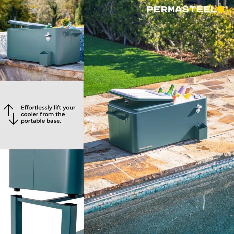 Permasteel 80-Qt Outdoor Patio Cooler with Removable Basin