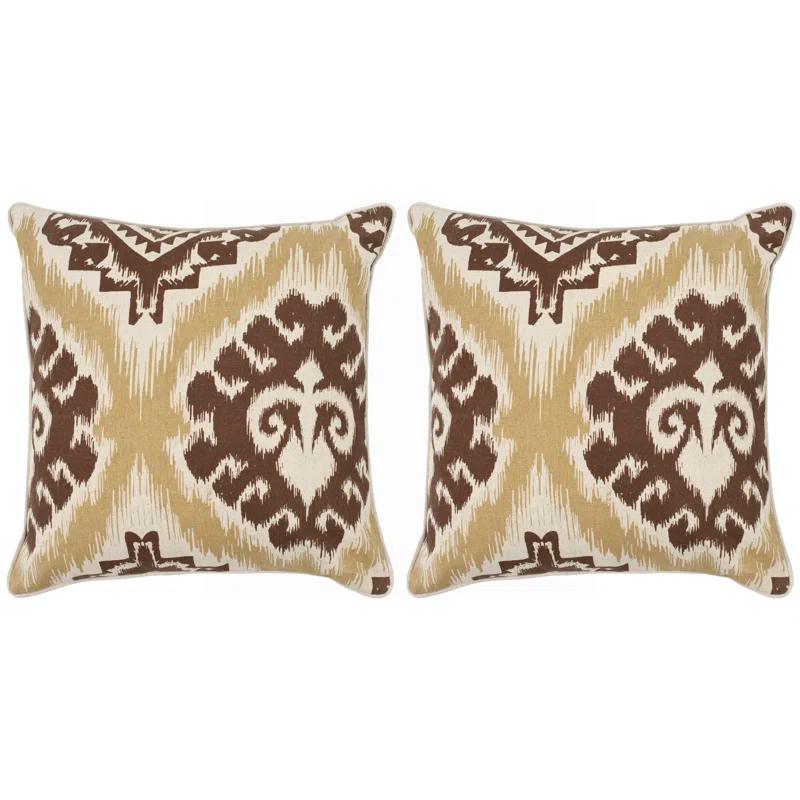 Safavieh Joyce Embroidered Feather Linen Reversible Throw Pillow (Set of 2)