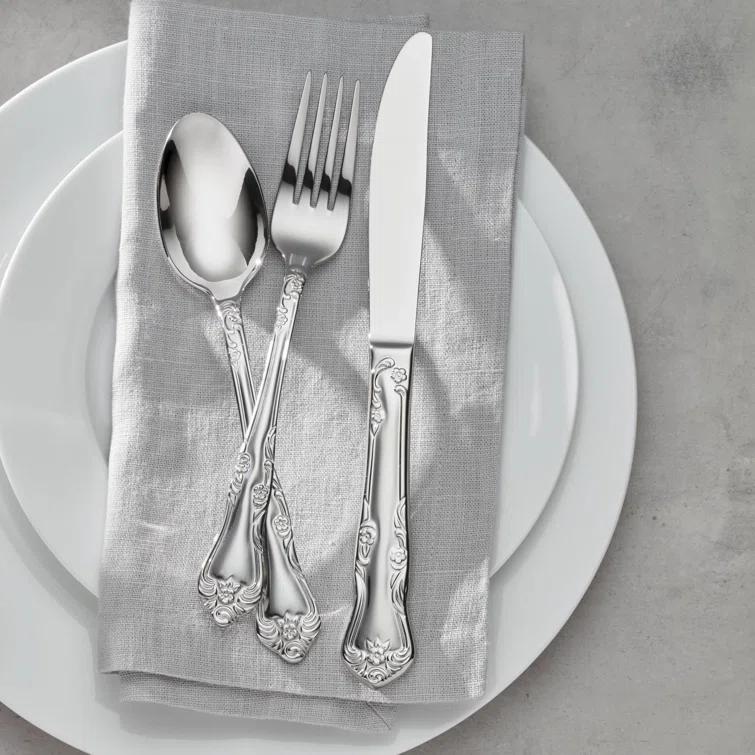 Oneida Oneida Azalea 45 Piece Everyday Flatware Set, Service For 8